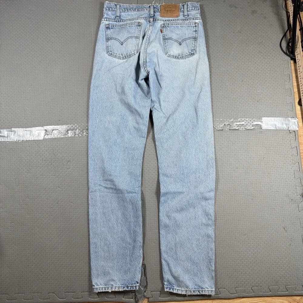 Vintage 90s Levi's 505 Jeans Men's 33x36 Fit 32x35 Regular Fit Orange Tab